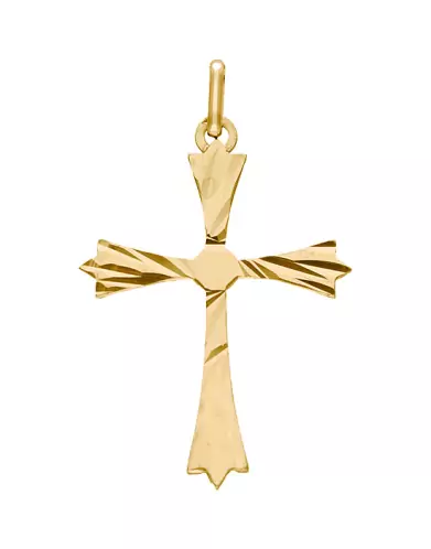 Croix Latine de Patonce Étoilée en Or Personnalisable