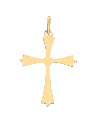 Pendentif Croix Latine de Patonce en Or Poli Personnalisable