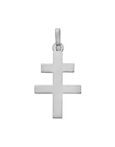 Croix Patriarcale de Lorraine en Or Polie Personnalisable