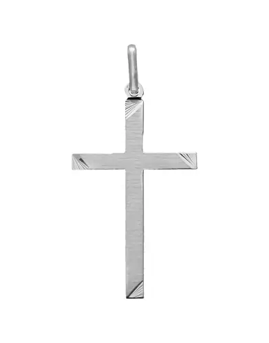 Croix Latine en Or Facettée aux Extrémités