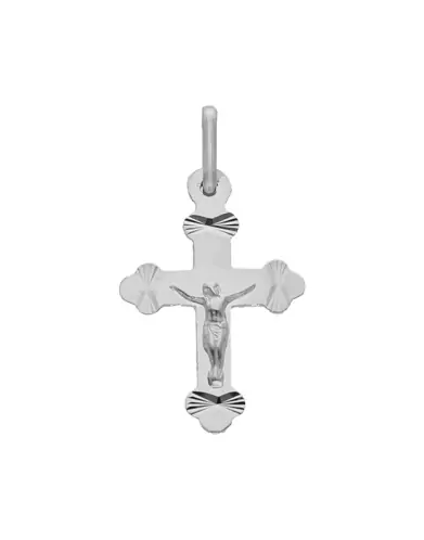 Croix Orthodoxe Saint Nicolas Étoilée avec Christ en Or Personnalisable