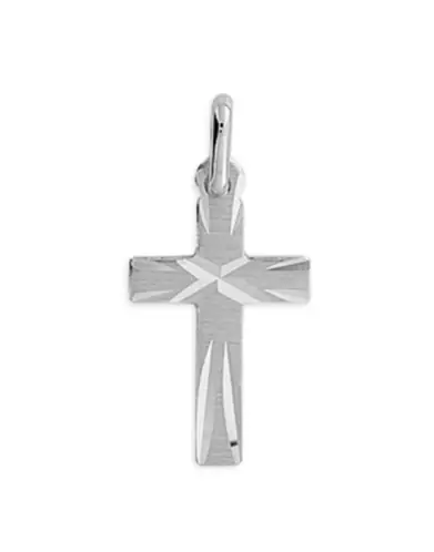 Pendentif Croix Latine en Or Facettée Personnalisable