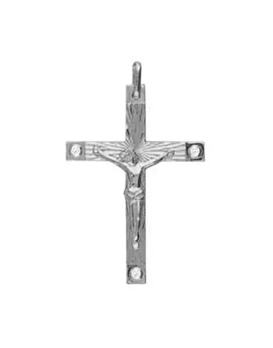 Croix Latine Étoilée, Christ en Or et Diamants Personnalisable