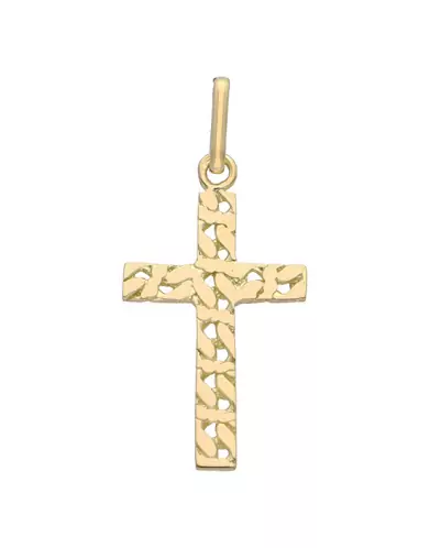 Croix Latine Ajourée en Or