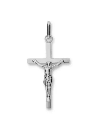 Pendentif Croix Latine et Christ – Grand Modèle