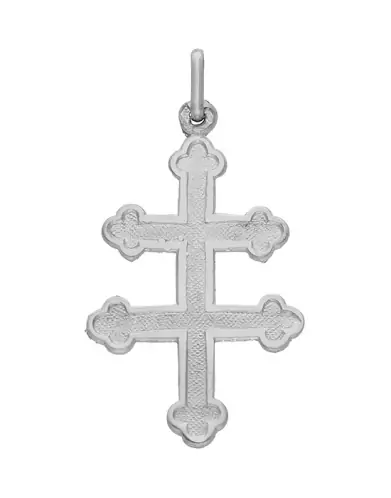 Croix Patriarcale de Lorraine en Or Satinée Personnalisable – Grand Modèle