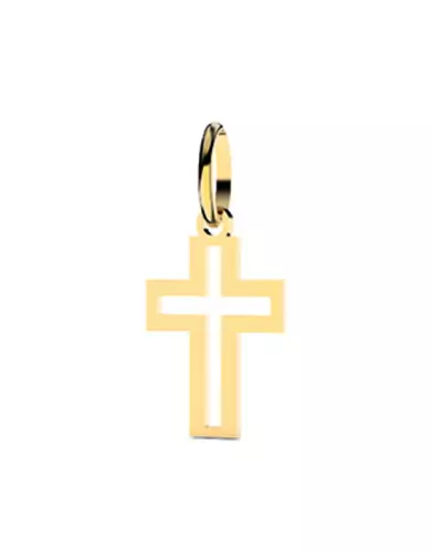 Pendentif Croix Latine Ajourée en Or – Petit Modèle