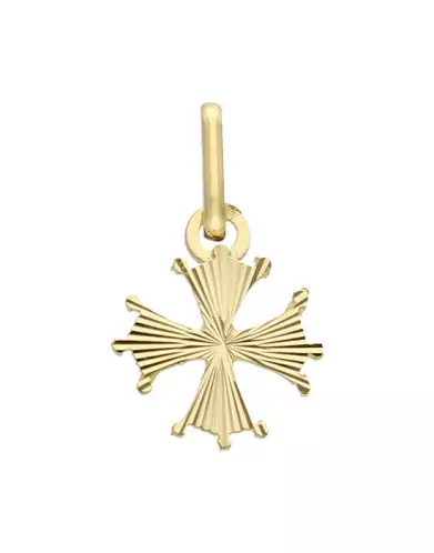 Pendentif en Or Croix Occitane Soleillée