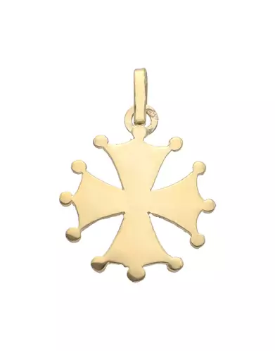 Pendentif en Or Croix Occitane Personnalisable