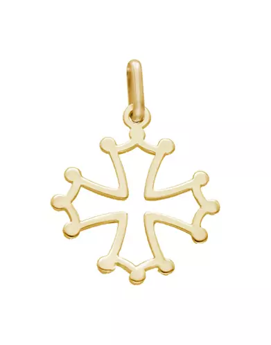 Croix Occitane en Or Ajourée