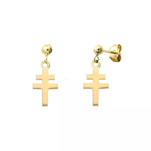 boucles d'oreilles Croix de Lorraine