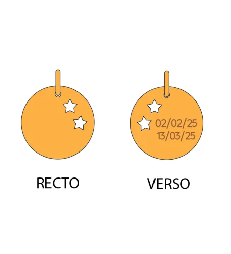 Médaille Ronde 2 Étoiles Devis LEGUE