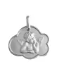 Médaille Nuage Ange Pensif en Argent Personnalisable