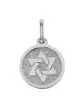 Médaille Ronde en Or Étoile de David Relief Personnalisable