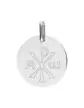 Médaille Ronde Gravée Symbole Chrisme en Or Personnalisable