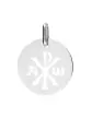 Médaille Ronde Symbole Chrisme Ajouré en Or Personnalisable