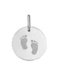 Médaille en Or Gravée Petits Pieds Personnalisable