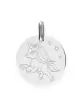 Médaille Ronde en Or Gravée Licorne Personnalisable