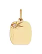 Médaille Tonneau en Or Small Étoilée avec Diamant Personnalisable