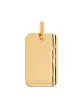 Médaille Rectangle Rainurée en Or Personnalisable