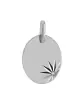 Médaille Ovale Soleillée en Or et Diamant Personnalisable