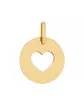 Médaille Ronde Ajourée Coeur en Or Personnalisable