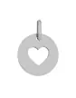 Médaille Ronde Ajourée Coeur en Or Personnalisable
