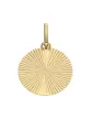 Médaille Ronde Lapidée Soleillée en Or personnalisable