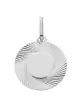 Médaille Ronde Lapidée Spirale en Or personnalisable