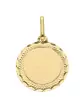 Médaille Ronde Brossée Contour Ciselé en Or personnalisable