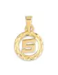 Pendentif Lettre Bâton Cerclée en Or
