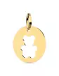 Médaille Ronde en Or Ajourée Ours