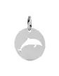 Médaille Ronde en Or Ajourée Dauphin Personnalisable