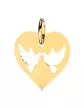 Médaille Cœur Colombes Ajourées en Or – Petit Modèle