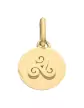Pendentif en Or Rond Pampille Triskell Personnalisable