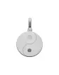 Pendentif Yin Yang en Or Diamants Blanc et Noir Personnalisable
