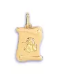 Médaille Parchemin avec Ange Penseur en Or Personnalisable
