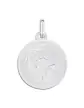 Médaille Ronde Étoilée avec Contour Ange Penseur en Or Personnalisable