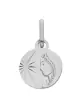 Petite médaille ronde de la Vierge de profil