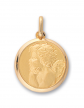 Médaille de baptême Ange Pensif de profil Grand Modèle