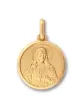 Médaille Ronde Bordure et Christ à l’Auréole en Relief en Or Personnalisable