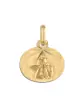 Médaille Ange Penseur Brossée Étoilée en Or Personnalisable