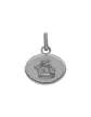 Médaille Ovale Horizontale Diamantée Ange Penseur en Or Personnalisable