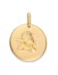 Médaille de baptême Ange Penseur en relief