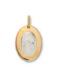 Médaille ovale Vierge Marie bicolore