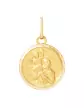Médaille Ronde Saint Christophe Contourée en Or Personnalisable