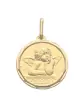 Médaille de baptême Ange Raphaël Décor contourée