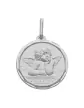 Médaille de baptême Ange Raphaël Décor contourée