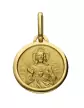 Médaille christ avec contour en or personnalisable