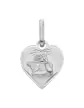 Médaille Cœur Étoilée avec Ange Pensif en Or Personnalisable
